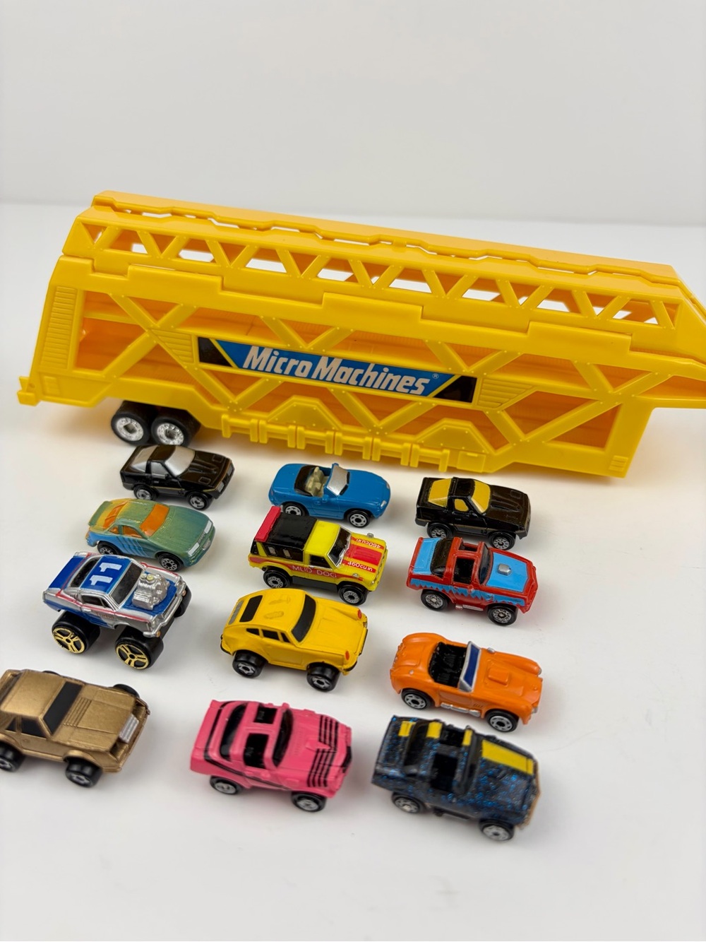 Micro Machines Vintage Lot of 12 Mini Cars Trucks Trailer Galoob 80s 90s